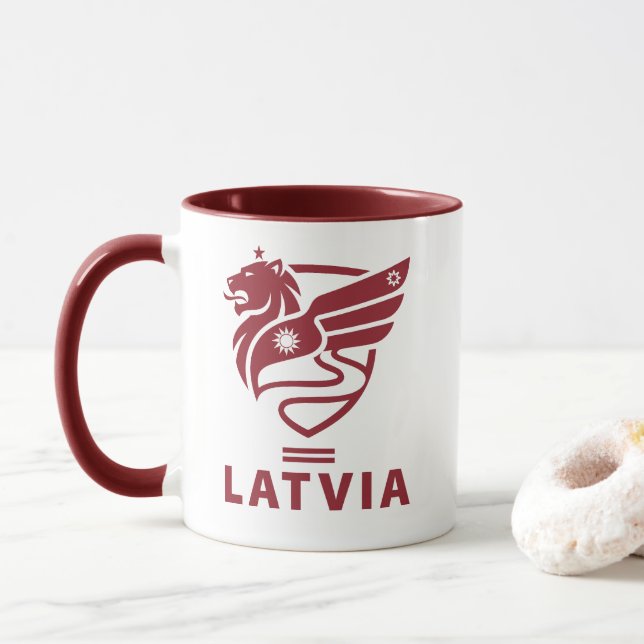 Caneca Latvia Baltic State Northern Europe (Com Donut)
