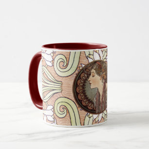 Caneca  Laurel por Alphonse Mucha 