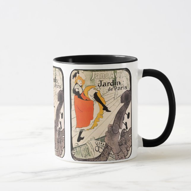 Caneca Lautrec: Jane Avril, Jardin de Paris (Direita)