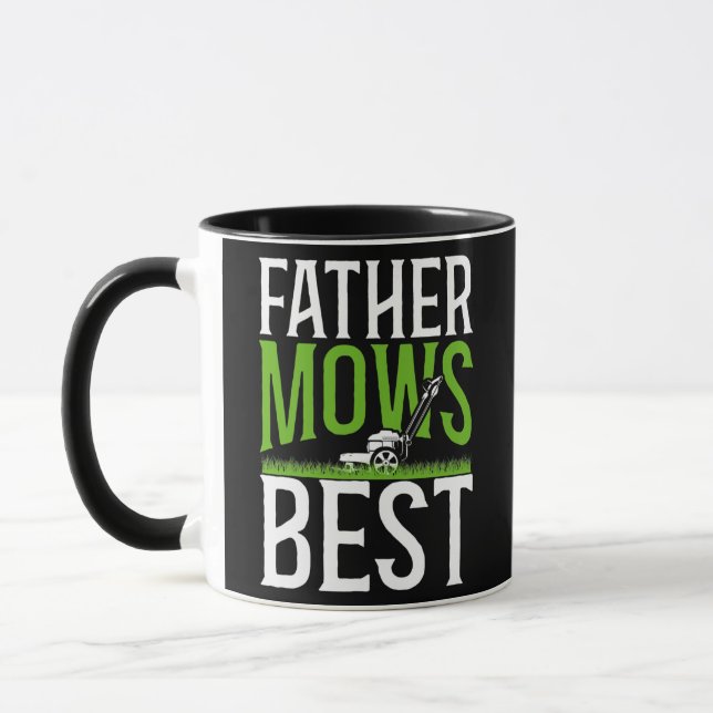 Caneca Lawn Mower Mowing Dad Father Landscaper Father (Esquerda)
