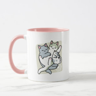 Caneca Lazer - Design de Gatos Preguiçosos