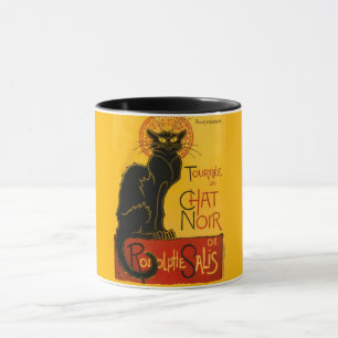 Caneca Le Chat Noir Vintage Black Cat Art Nouveau Retro