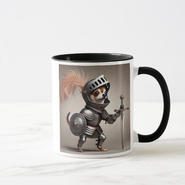 Caneca Le chevalier chihuahua, protecteur du royaume. (Direita)