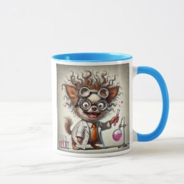 Caneca Le chien scientifique et son expérience.