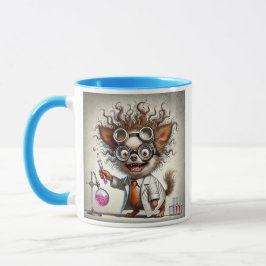 Caneca Le chien scientifique et son expérience.