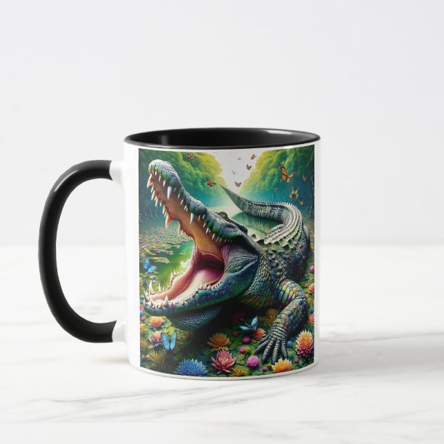 Caneca Le crocodile, un prédateur redoutable. (Esquerda)