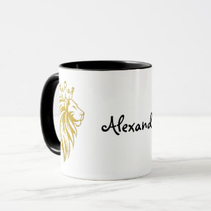 Caneca Leão com Coroa - Estilo Dourado 2