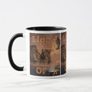 Caneca Leão de Judah Courage & Devotion To Gods Word