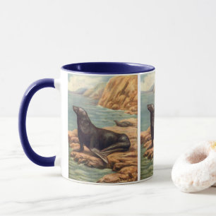 Caneca Leão-Marinho à Beira-Mar, Mamíferos Marinhos Vinta