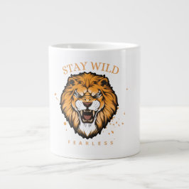 Caneca Leão Ousado | Xícara de Café Animal Estétic