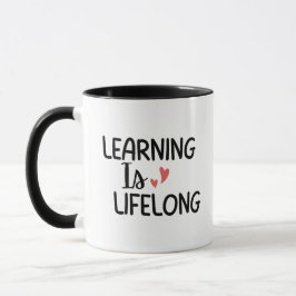 Caneca 'Learning Is Lifelong' Teacher Thank You Gift 