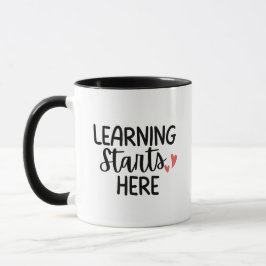 Caneca 'Learning Starts Here' Teacher Thank You Gift 