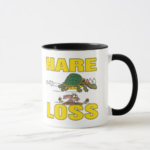 Caneca lebre perda de cabelo engraçada perda de cabelo