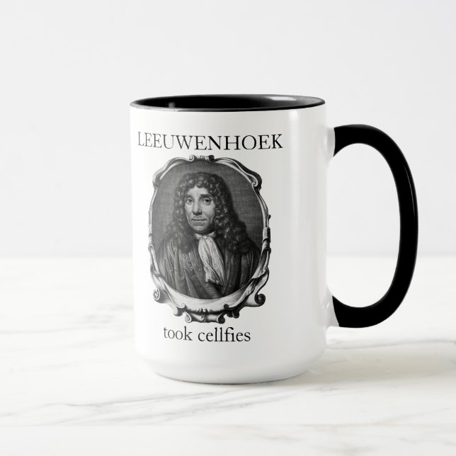 Caneca Leeuwenhoek Tirou Selfies de Células (Direita)