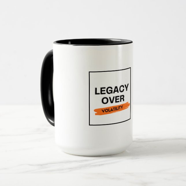 Caneca LEGADO SOBRE VOLATILIDADE - Investidor (Frente Esquerda)
