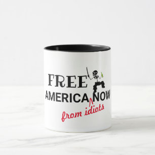 Caneca Legal américa livre e engraçada agora de humor i