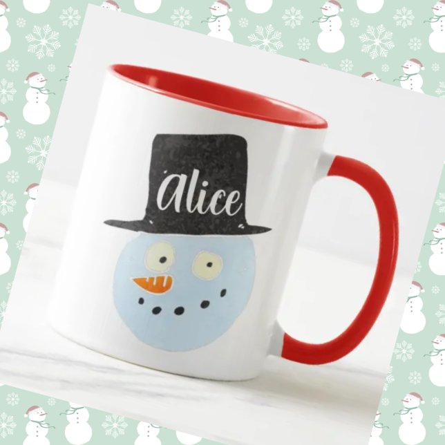 Caneca Legal boneco de neve personalizado sorrindo de ver (Criador carregado)