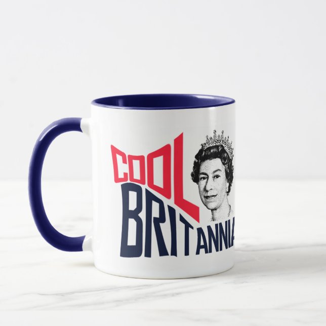Caneca Legal Britannia Rainha Elizabeth HRH Nascer Royal (Esquerda)