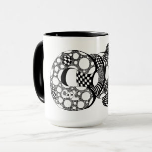 Caneca Legal, Bubble Letter Art, Boho, Hippie, Café Mug