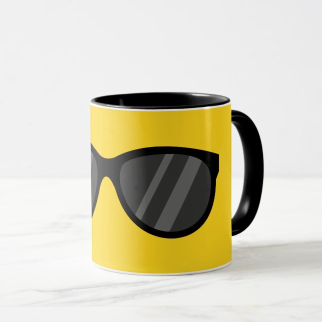 Caneca Legal Cartoon Óculos de sol (Frente Esquerda)