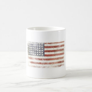 Caneca legal com a bandeira afligida dos EUA