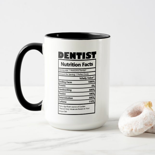 Caneca legal Dentistas falam fatos (Com Donut)