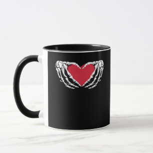 Caneca Legal Esqueleto Clássico Mãos Coração - Valentina