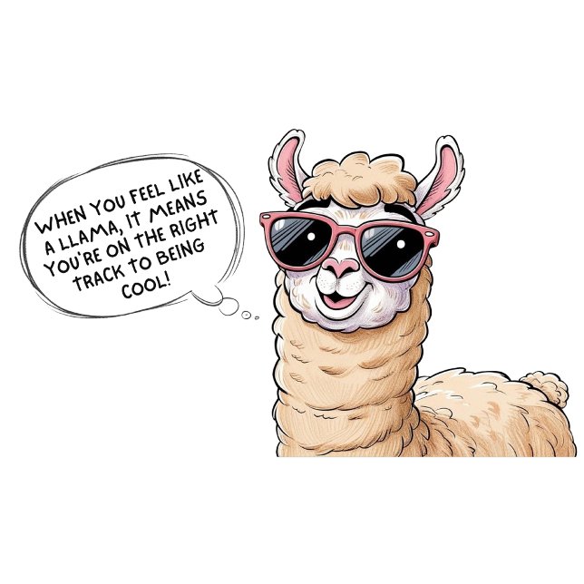 Caneca Legal Llama em ação!" (Criador carregado)