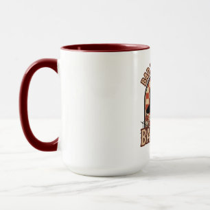 Caneca Legal Retrô Mau até os Ossos Caveira Personalizada