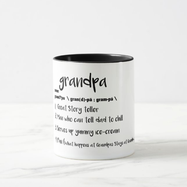 Caneca legal vovô dia de os pais Natal engraçado (Centro)