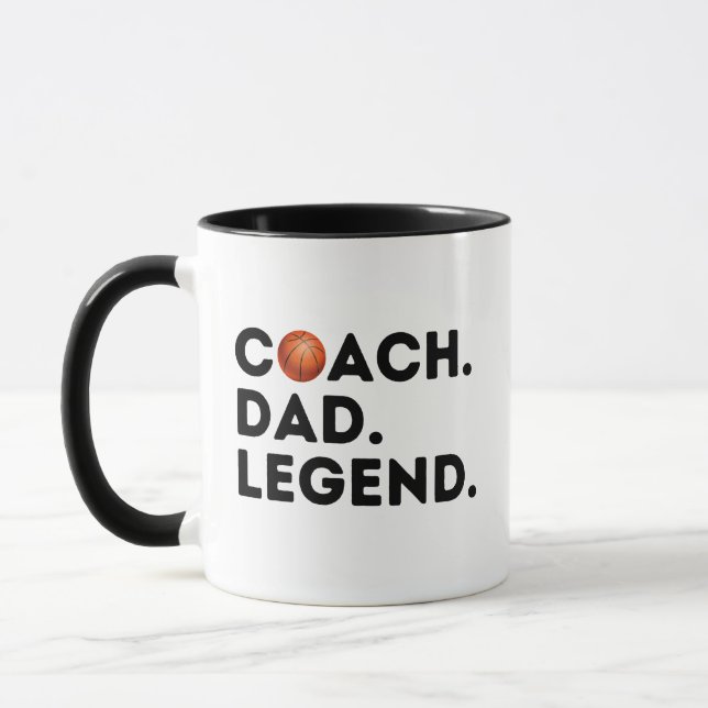 Caneca Legenda de Pai de treinador de basquete (Esquerda)