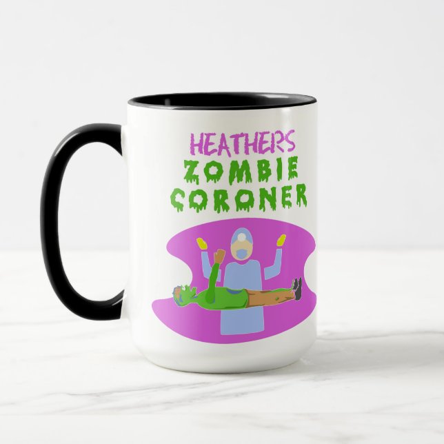 Caneca Legista zumbi de Heather: Fantasy Business 15oz (Esquerda)