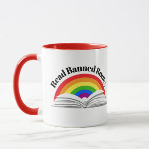Caneca Leia Livros Proibidos Arco-Íris