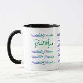 Caneca Leia mais em Verde e Azul