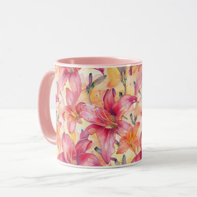 Caneca Leilões Amarelos Rosa (Frente Esquerda)