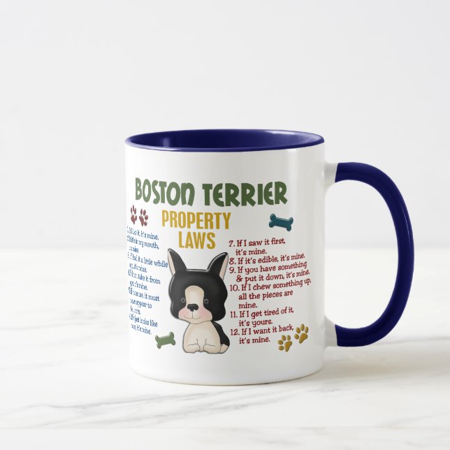 Caneca Leis 4 da propriedade de Boston Terrier (Direita)