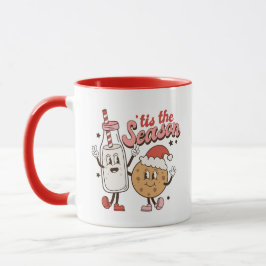 Caneca Leite Engraçado e Bolachas de Natal