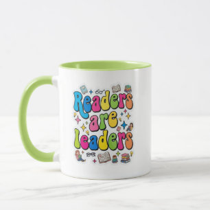 Caneca Leitores são líderes - amante do livro lendo