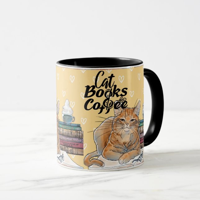 Caneca Leitura de Livros Gelados Café (Frente Esquerda)