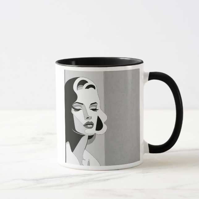 Caneca l'élégance d'une femme au regard perçant. (Direita)