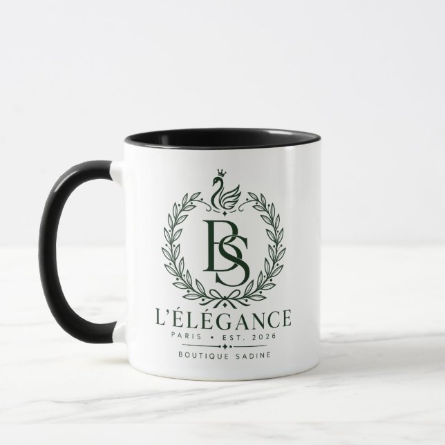 Caneca L'Élégance Green Heritage Laurel Monograma Duas Co (Esquerda)