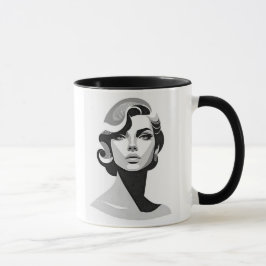 Caneca L'élégance sculpturale d’un visage intemporel.