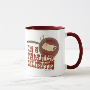Caneca Lema de Comida de Tamale Caliente Cartoon Humor
