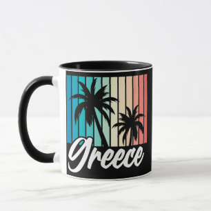 Caneca Lembrança da Grécia Férias Antigo Férias Retro
