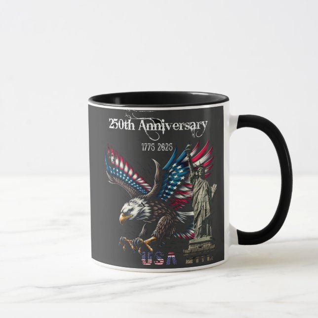 Caneca Lembrança de Aniversário EUA 250º (Direita)