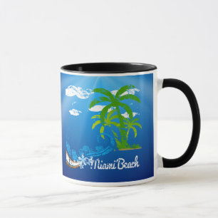 Caneca Lembrança de Miami Beach Florida
