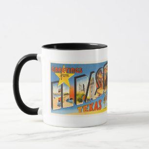 Caneca Lembrança velha das viagens vintage de El Paso
