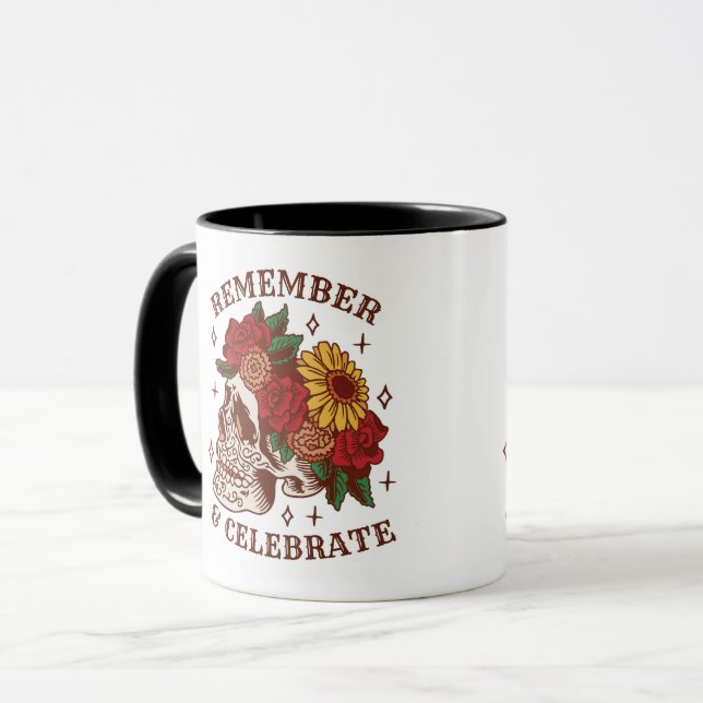 Caneca Lembrem-se do Dia de Celebração dos Florais do Crâ (Frente Esquerda)