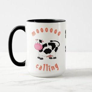 Caneca Lembrete do leite de vaca doce de Moo ments leitos