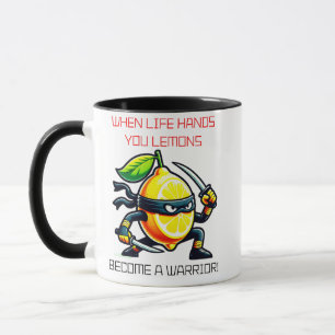 Caneca Lemon Ninja Warrior com Espadas